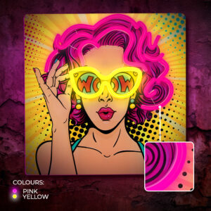 Neoninis ART LED šviestuvas POWER WOMAN geltonas-violetinis FLA02 Forever Light - Image 5