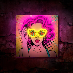Neoninis ART LED šviestuvas POWER WOMAN geltonas-violetinis FLA02 Forever Light - Image 2