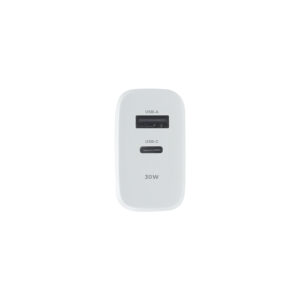Maxlife MXTC-10-30AC PD QC įkroviklis 1x USB-C 1x USB 30W baltas - Image 3