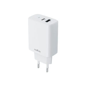 Maxlife MXTC-10-30AC PD QC įkroviklis 1x USB-C 1x USB 30W baltas - Image 1