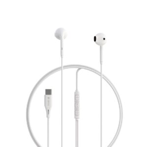 Devia laidinės ausinės Kintone A3 Digital USB-C baltos