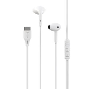 Devia laidinės ausinės Kintone A3 Digital USB-C baltos - Image 3