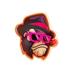 Neoninis LED paveikslas GANGSTA MONKEY daugiaspalvis FLA03 Forever Light