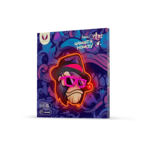 Neoninis LED paveikslas GANGSTA MONKEY daugiaspalvis FLA03 Forever Light - Image 9