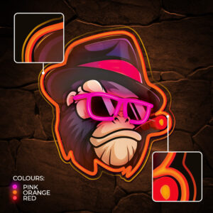 Neoninis LED paveikslas GANGSTA MONKEY daugiaspalvis FLA03 Forever Light - Image 5