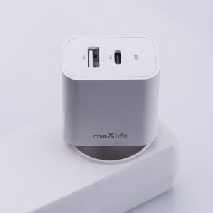Maxlife MXTC-06-25AC PD QC įkroviklis 1x USB-C 1x USB 25W baltas - Image 4