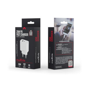 Maxlife MXTC-06-25AC PD QC įkroviklis 1x USB-C 1x USB 25W baltas - Image 5