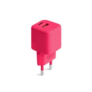 COLORUM sieninis įkroviklis USB-A + USB-C PD 30W CLS30-AC-02 xMagenta - Image 2