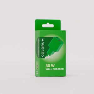 COLORUM sieninis įkroviklis USB-A + USB-C PD 30W CLS30-AC-04 xGreen - Image 3