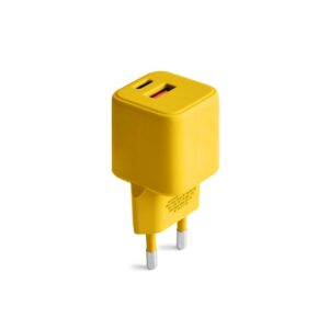 COLORUM sieninis įkroviklis USB-A + USB-C PD 30W CLS30-AC-05 xYellow - Image 2