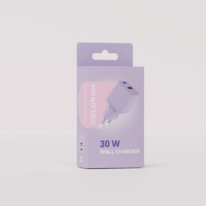 COLORUM sieninis įkroviklis USB-A + USB-C PD 30W CLS30-AC-09 xLavenda - Image 3