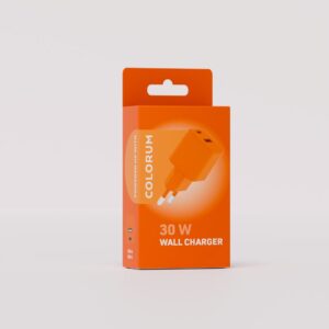 COLORUM sieninis įkroviklis USB-A + USB-C PD 30W CLS30-AC-10 xOrange - Image 3