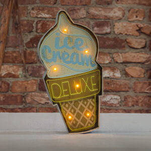 RETRO metalinė iškaba LED Ice Cream Forever šviestuvas - Image 4