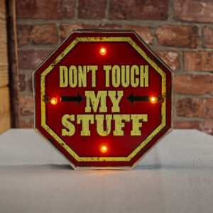 RETRO metalinė iškaba su LED apšvietimu Don't Touch Forever Light - Image 4