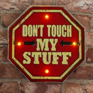RETRO metalinė iškaba su LED apšvietimu Don't Touch Forever Light - Image 5