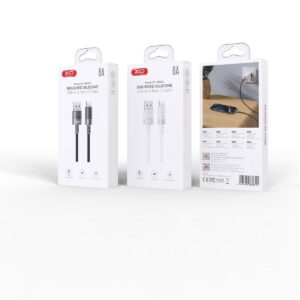 XO laidas NB282 USB - USB-C 1,0m 6A baltas - Image 2