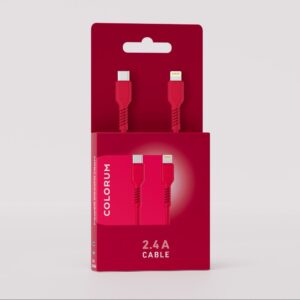 COLORUM laidas USB-C – Lightning 1,8m 2,4A CK12-CL-02 xMagenta - Image 3