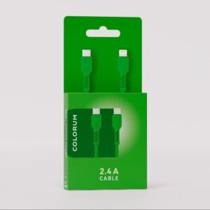 COLORUM laidas USB-C – Lightning 1,8m 2,4A CK12-CL-04 xGreen - Image 3
