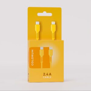 COLORUM laidas USB-C – Lightning 1,8m 2,4A CK12-CL-05 xGeltonas - Image 3