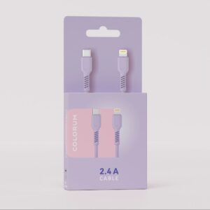 COLORUM laidas USB-C – Lightning 1,8m 2,4A CK12-CL-09 xLavenda - Image 3