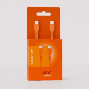 COLORUM laidas USB-C - USB-C 1,8m 3A CK60-CC-10 xOrange - Image 3