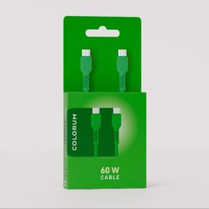 COLORUM laidas USB-C - USB-C 1,8m 3A CK60-CC-04 xGreen - Image 3