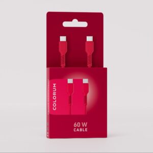COLORUM laidas USB-C - USB-C 1,8m 3A CK60-CC-02 xMagenta - Image 3