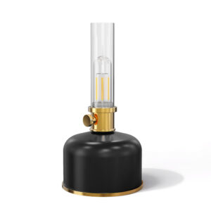 Retro stiliaus LED žibalinė lempa juoda FLR-25 Forever Light