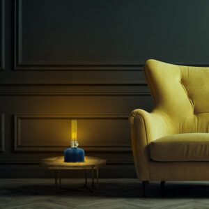 Retro stiliaus LED žibalinė lempa mėlyna FLR-35 Forever Light - Image 3