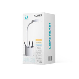 Stalinė LED lempa 5W su rašiklių laikikliu PURE FLB-20 AGNES balta Forever Light - Image 5