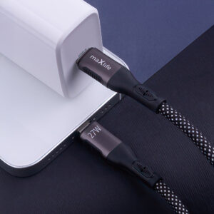 Maxlife MXUC-11 magnetinis laidas USB-C – Lightning 1,0 m 27W juodas nailoninis - Image 7
