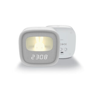 Žadintuvas su LED zuikio naktine lempute PURE FNL-06 AURORA baltas kvadratinis Forever Light