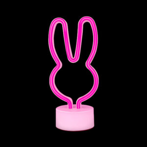 Neoninis LED šviestuvas su stovu RABBIT rožinis USB-C FSC-10 Forever Light - Image 2