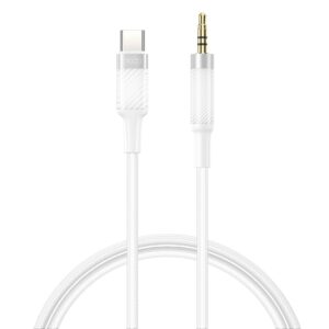 XO garso kabelis NB-R279B USB-C - 3,5 mm lizdas 1,0 m baltas