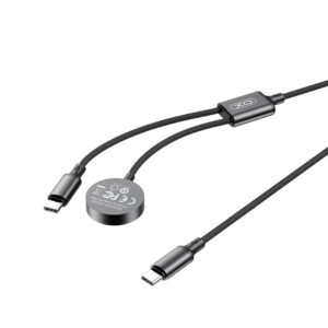 XO belaidis indukcinis įkroviklis CX030, juodas, skirtas Apple Watch su USB-C – USB-C laidu - Image 2