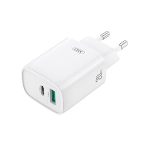 XO sieninis įkroviklis CE29 PD 20W 1x USB-C 1x USB baltas - Image 3
