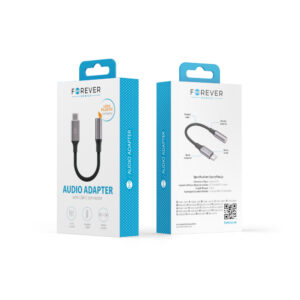 Forever garso adapteris AJC-01 jack 3,5 mm - USB-C juodas - Image 6
