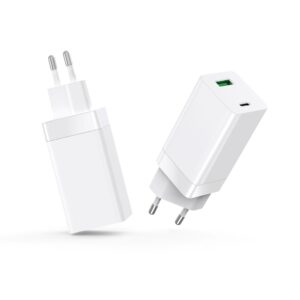 Setty GAN sieninis įkroviklis PD+QC USB + USB-C 65W LSI-02 baltas JO - Image 2