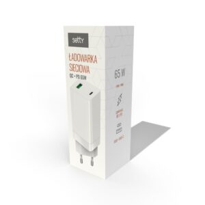 Setty GAN sieninis įkroviklis PD+QC USB + USB-C 65W LSI-02 baltas JO - Image 3