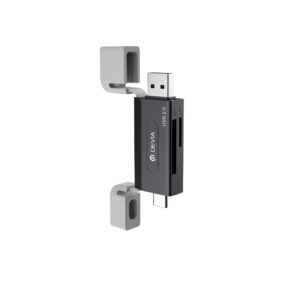 Devia kortelių skaitytuvas 2in1 EL239 USB/USB-C 2.0 juodas - Image 2