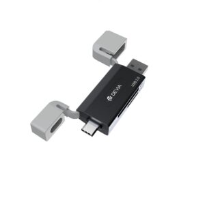 Devia kortelių skaitytuvas 2in1 EL239 USB/USB-C 2.0 juodas - Image 5