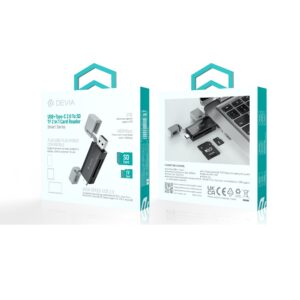 Devia kortelių skaitytuvas 2in1 EL239 USB/USB-C 2.0 juodas - Image 7
