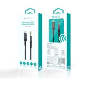 Devia garso laidas Ipure EC619 Lightning – 3,5 mm jungtis 1,0 m juodas - Image 2