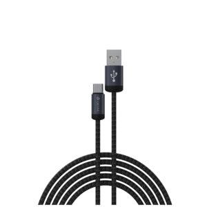 Devia laidas Gracious EC649 USB - USB-C 1,0 m 2A juodas