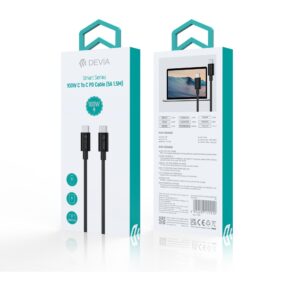 Devia laidas Smart EC317 PD USB-C - USB-C 1,5 m 100W 5A juodas - Image 4
