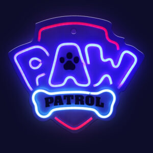 Pakabinamas neoninis LED Paw Patrol šviestuvas ant organinio stiklo - Logotipas OW-130146 - Image 2
