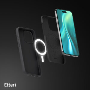 Etteri silikoninis Mag dėklas, skirtas Apple iPhone 16 Pro Max 6,9", juodas - Image 8