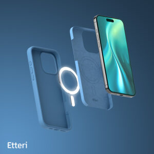 Etteri silikoninis Mag dėklas Apple iPhone 16 Pro 6,3" tamsiai mėlynas - Image 8