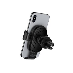 Devia automobilinis laikiklis Gravity su belaidžiu indukciniu įkrovikliu, juodas, 10W, tvirtinamas į ventiliacijos groteles - Image 6