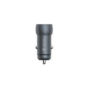 Devia automobilinis įkroviklis Extreme PD QC 3.0 30W + 18W 1x USB 1x USB-C tamsiai pilkas - Image 2
